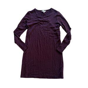 Athleta Long Sleeve Burgundy Dress With Back Cutout XS Modal/Spandex